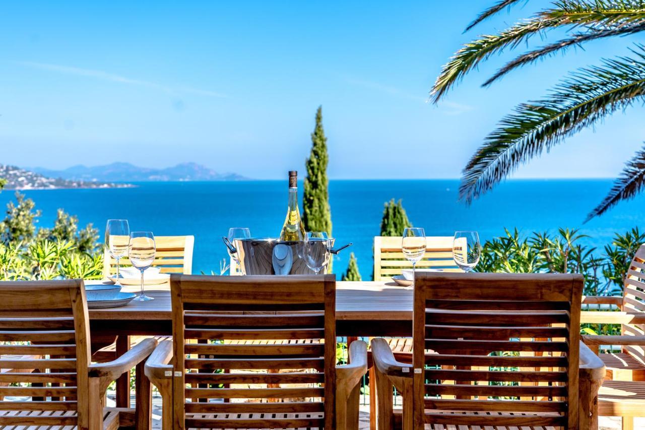 Luxueuse Villa, Incroyable Vue Mer, Piscine Sainte-Maxime Esterno foto