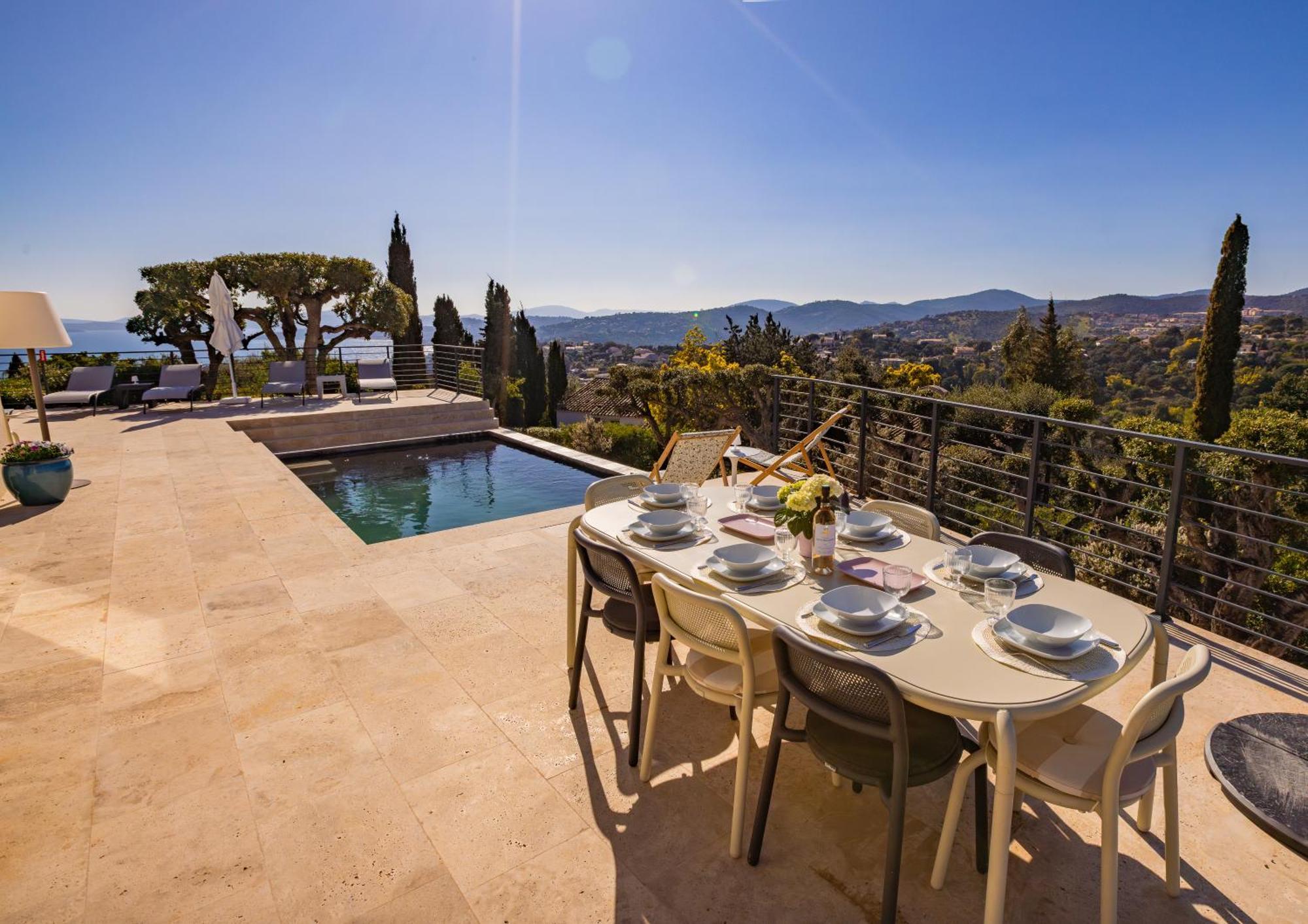Luxueuse Villa, Incroyable Vue Mer, Piscine Sainte-Maxime Esterno foto
